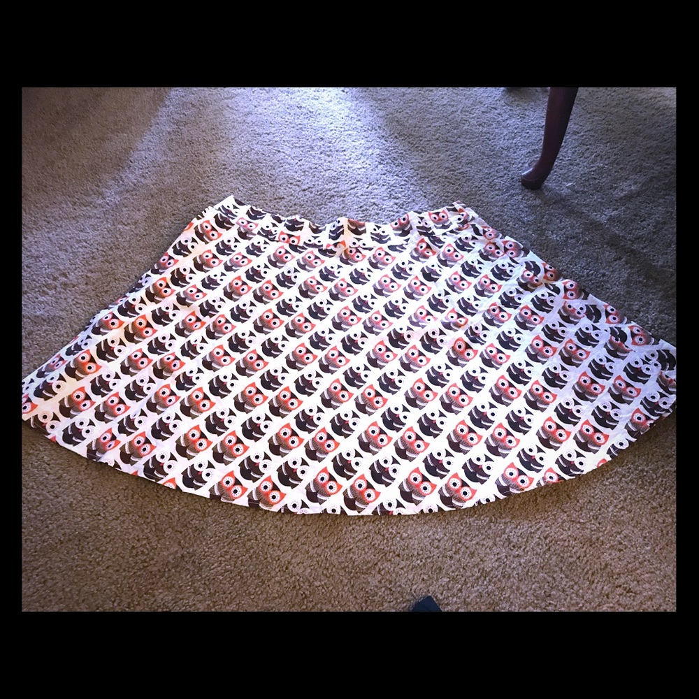 ModCloth Cotton A-line Owl Skirt